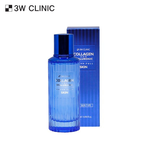 3W CLINIC Collagen And Hyaluronic Water-Full Skin 120ml Available on Seoulbazaar, your online store for trendy korean products.