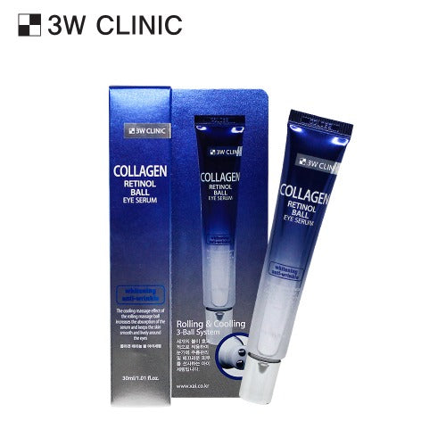 3W CLINIC Collagen Retinol Ball Eye Serum 30ml Available on Seoulbazaar, your online store for trendy korean products.