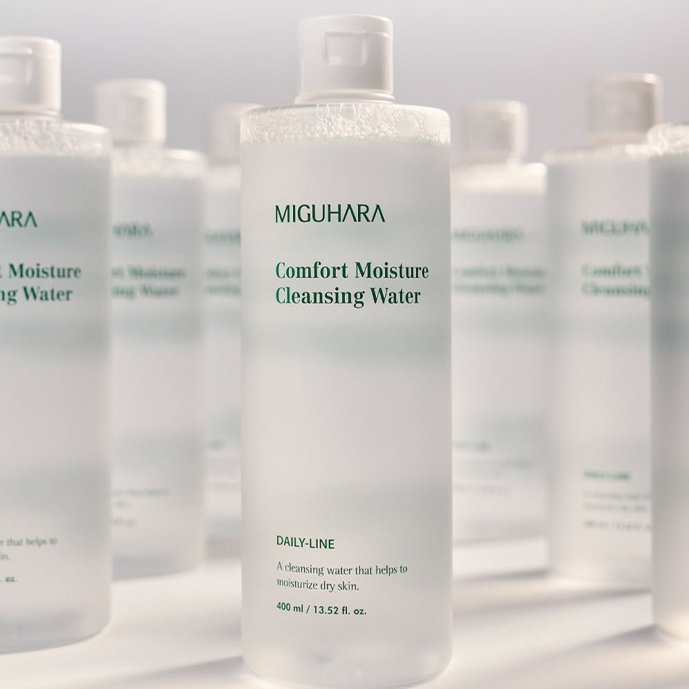 MIGUHARA Comfort Moisture Cleansing Water 400ml Available on Seoulbazaar, your online store for trendy korean products.