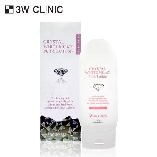 3W CLINIC Crystal White Milky Body Lotion 150g Available on Seoulbazaar, your online store for trendy korean products.