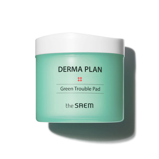 THE SAEM Derma Plan Green Trouble Pad 145ml (x70 Pads) Available on Seoulbazaar, your online store for trendy korean products.