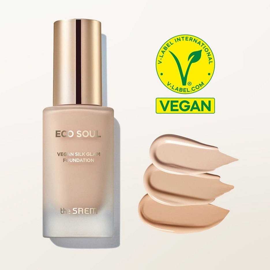 THE SAEM Eco Soul Vegan Silk Glam Foundation 30ml Available on Seoulbazaar, your online store for trendy korean products.