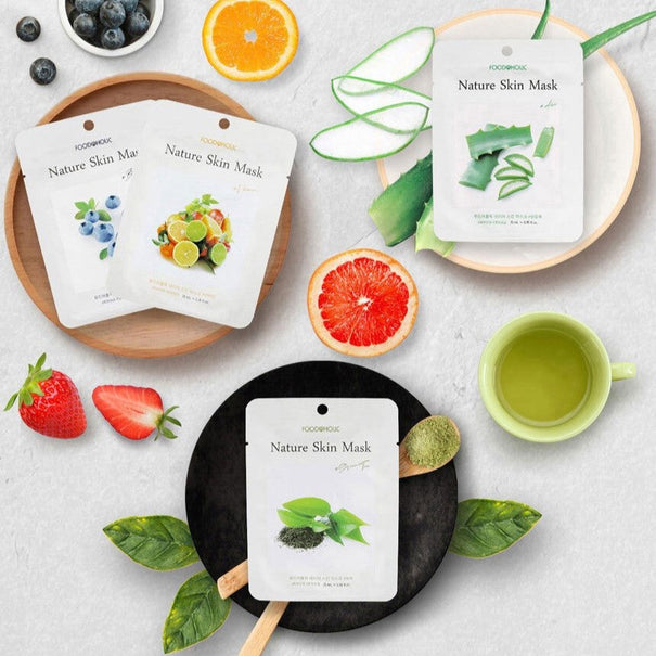 FOODAHOLIC Nature Skin Mask 1+1 Available on Seoulbazaar, your online store for trendy korean products.