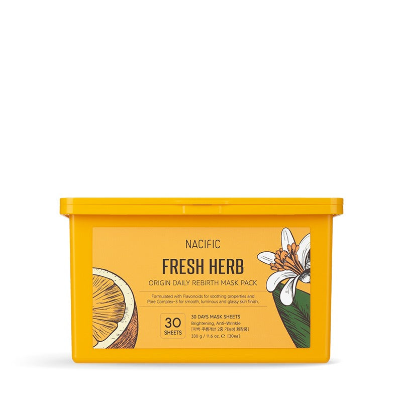 NACIFIC Fresh Herb Origin Daily Mask Pack (x30 Sheets) Available on Seoulbazaar, your online store for trendy korean products.