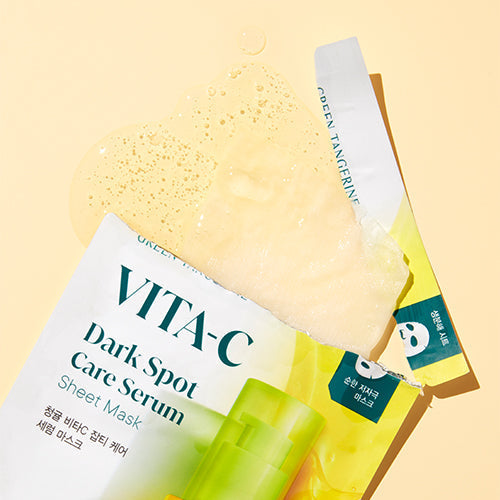 GOODAL Green Tangerine Vita-C Dark Spot Care Serum Sheet Mask 5p Available on Seoulbazaar, your online store for trendy korean products.
