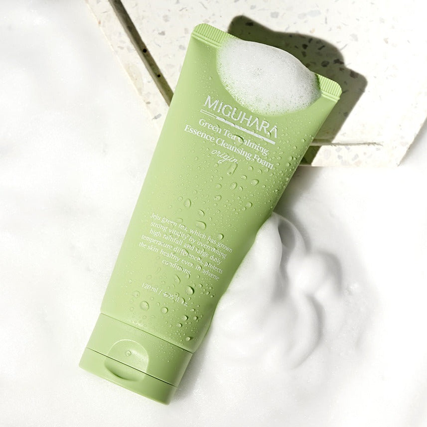 MIGUHARA Green Tea Calming Essence Cleansing Foam Origin 120ml Available on Seoulbazaar, your online store for trendy korean products.