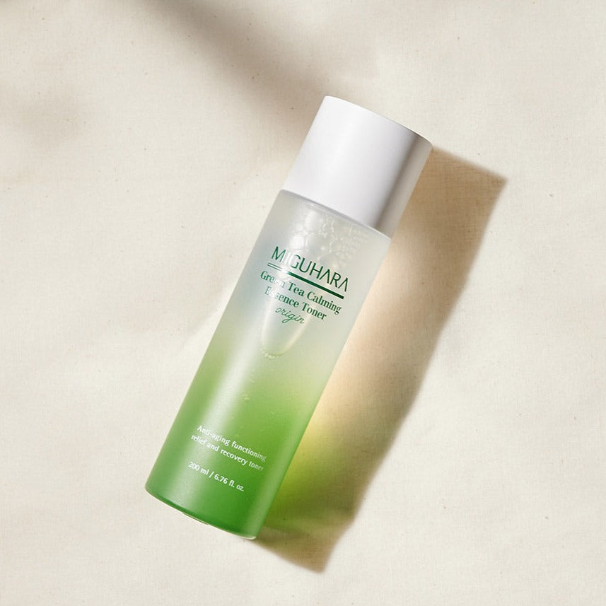 MIGUHARA Green Tea Calming Essence Toner Origin 200ml Available on Seoulbazaar, your online store for trendy korean products.