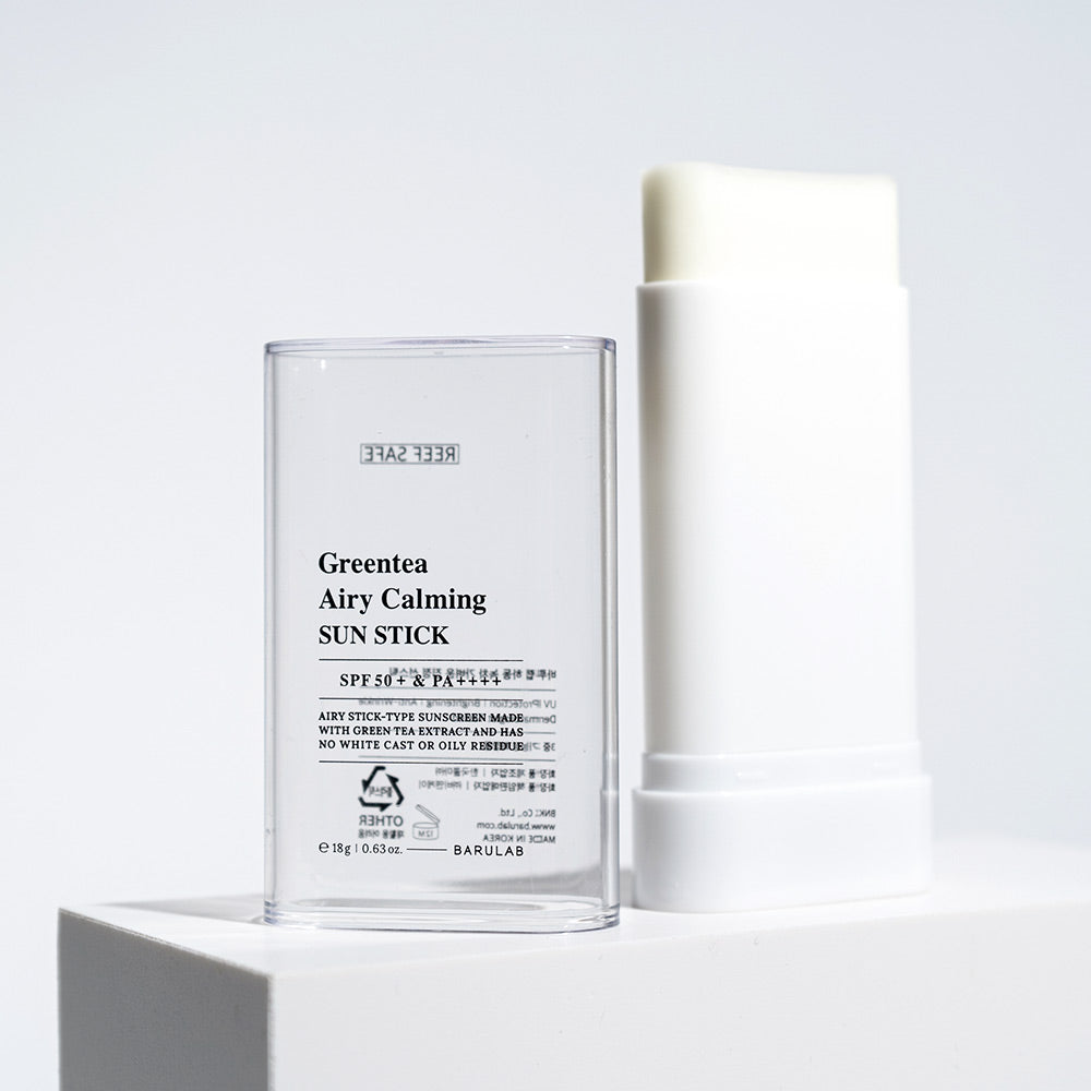 BARULAB Greentea Airy Calmimg Sun Stick Available on Seoulbazaar, your online store for trendy korean products.