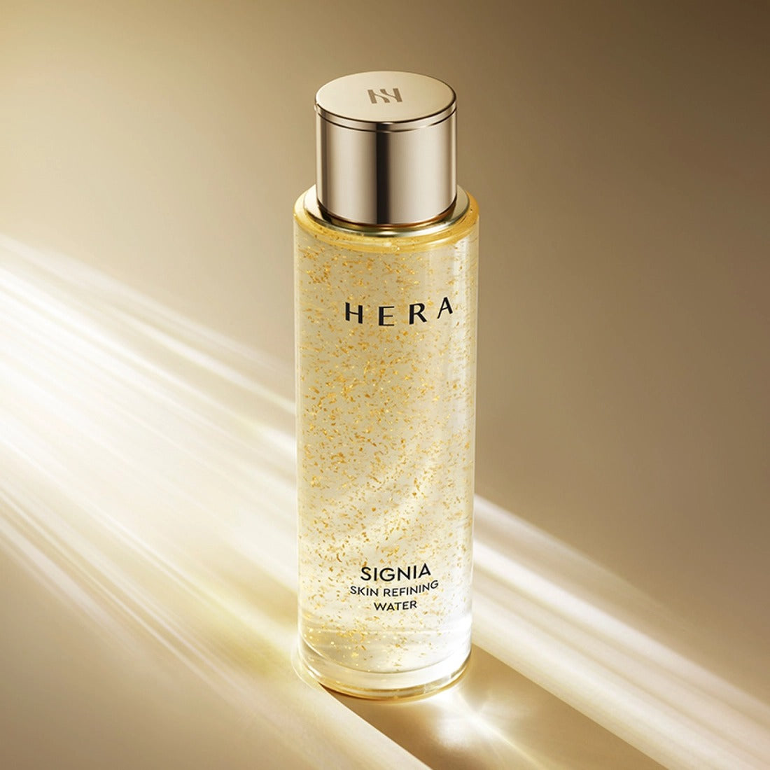HERA Signa Skin refreshing Water 180ml in elegant bottle on radiant background.