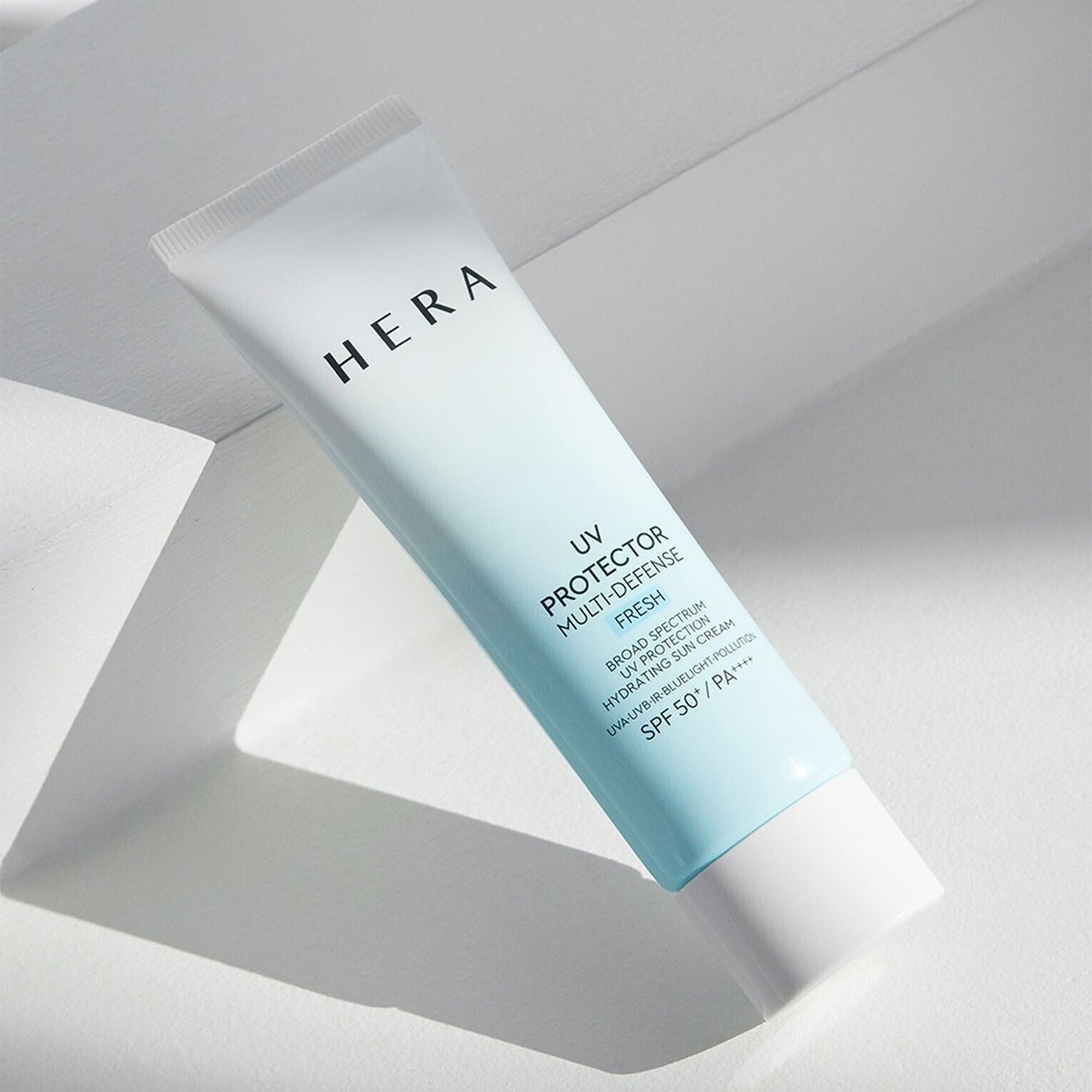 HERA UV Protector Multi-Defense Fresh SPF50+PA++++ 50ml product image on a bright background