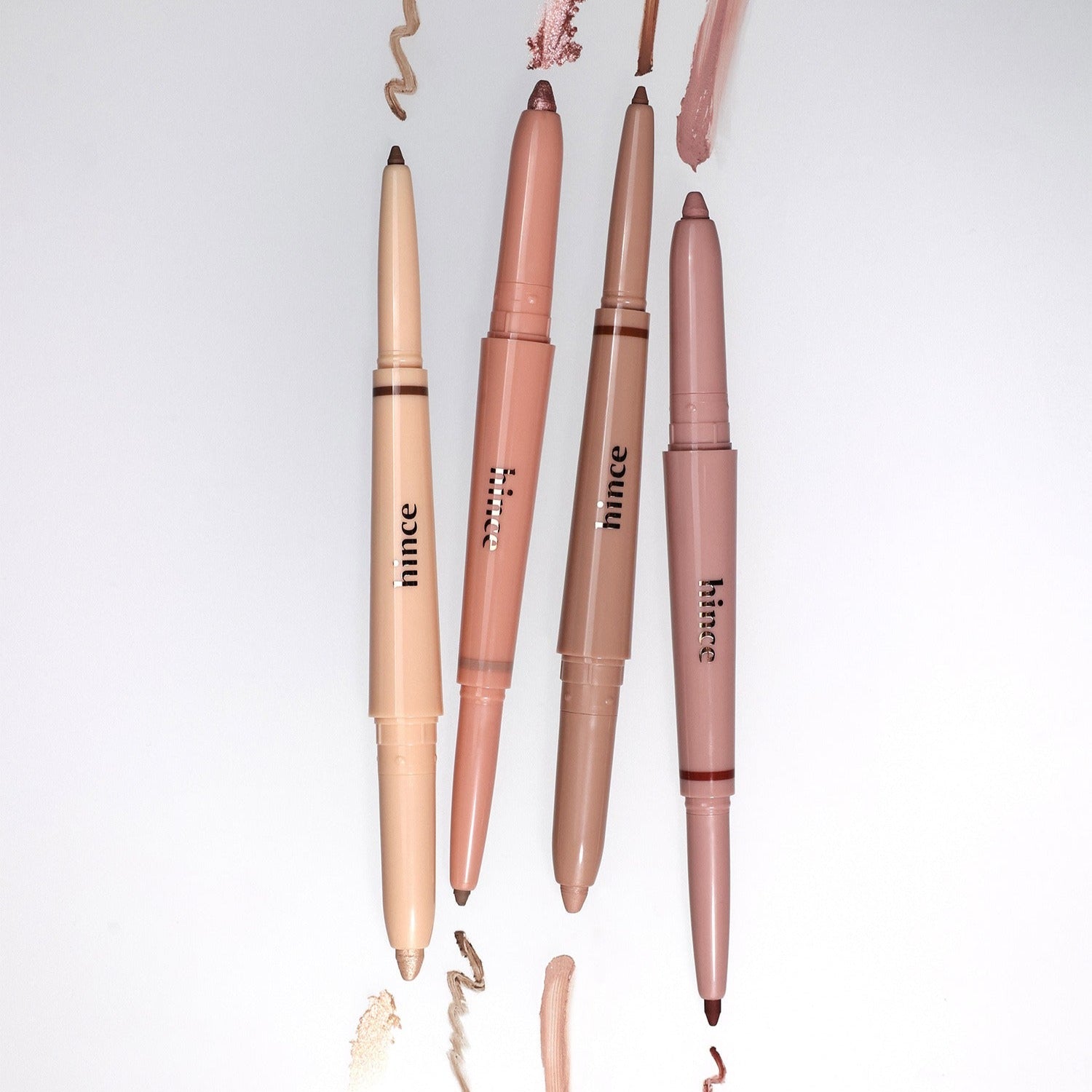 HINCE Depth Dual Color Stick in various shades, showcasing the dual-ended design and smooth texture for versatile makeup application.