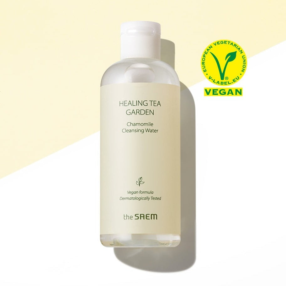 THE SAEM Healing Tea Garden Chamomile Cleansing Water 300ml Available on Seoulbazaar, your online store for trendy korean products.