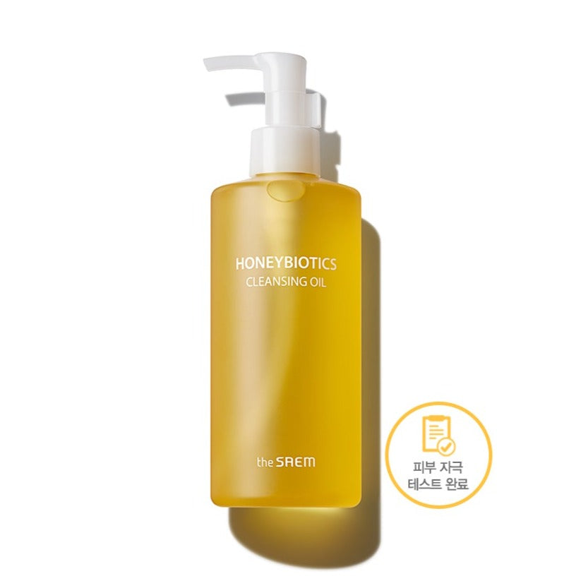 THE SAEM Honeybiotics Cleansing Oil 300ml Available on Seoulbazaar, your online store for trendy korean products.