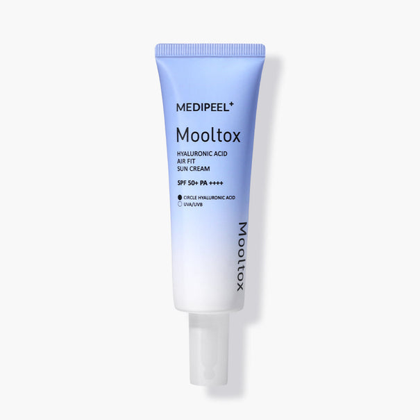 MEDIPEEL Hyaluronic Acid Layer Mooltox Air Fit Sun Cream 50g Available on Seoulbazaar, your online store for trendy korean products.