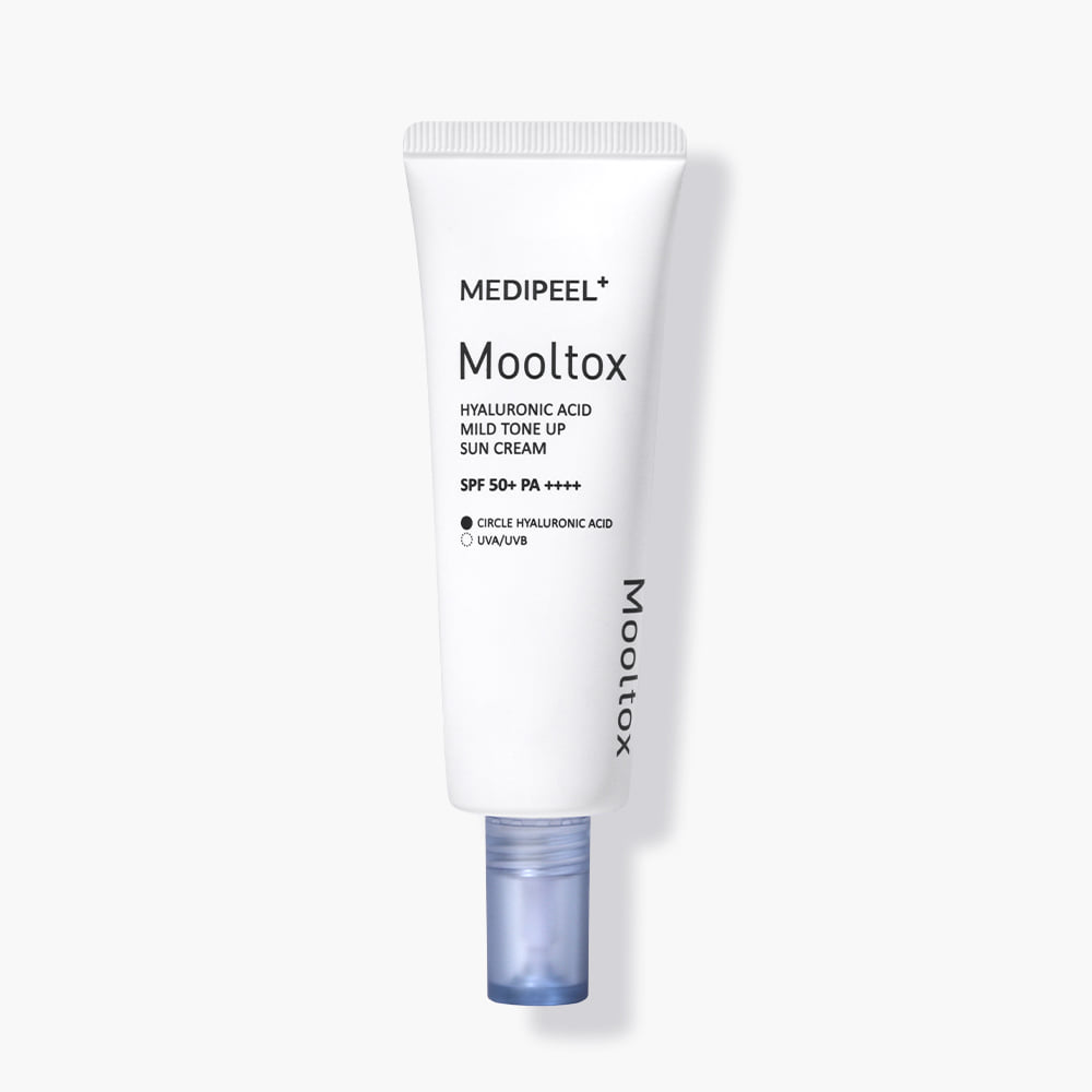 MEDIPEEL Hyaluronic Acid Layer Mooltox Mild Tone Up Sun Cream 50g Available on Seoulbazaar, your online store for trendy korean products.