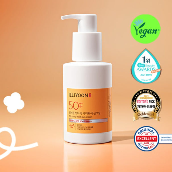 ILLIYOON Mild Easy-Wash Sun Cream 150ml Available on Seoulbazaar, your online store for trendy korean products.