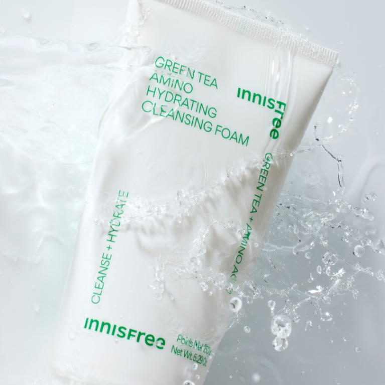 INNISFREE Green Tea Amino Hydrating Cleansing Foam 150ml Available on Seoulbazaar, your online store for trendy korean products.