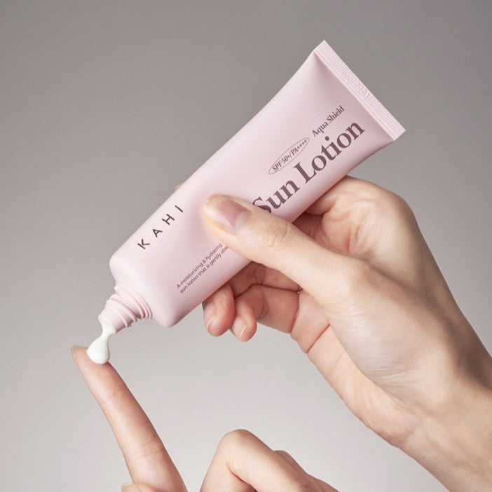 KAHI Aqua Shield Sun Lotion SPF50+ 50ml Available on Seoulbazaar, your online store for trendy korean products.