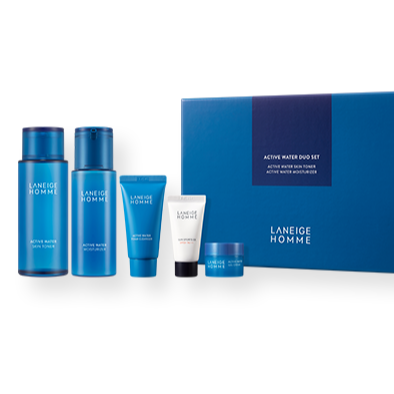 LANEIGE Homme Active water Duo Set (Skin Toner& Moisturizer) Available on Seoulbazaar, your online store for trendy korean products.