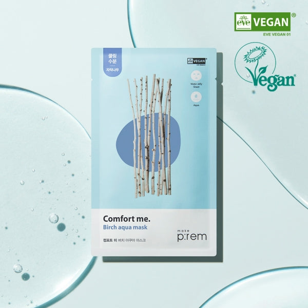 MAKE P:REM Comfort Me Birch Aqua Mask Available on Seoulbazaar, your online store for trendy korean products.