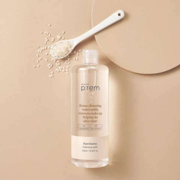 MAKE P:REM Pure Biome Cleansing Water 500ml Available on Seoulbazaar, your online store for trendy korean products.
