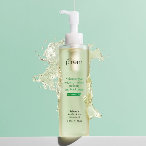 MAKE P:REM Safe Me Relief Moisture Cleansing Oil 210ml Available on Seoulbazaar, your online store for trendy korean products.
