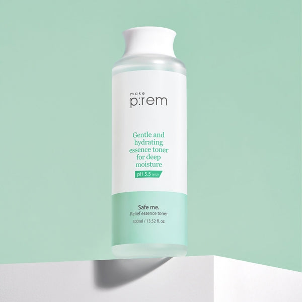 MAKE P:REM Safe Me Relief Essence Toner 400ml Available on Seoulbazaar, your online store for trendy korean products.