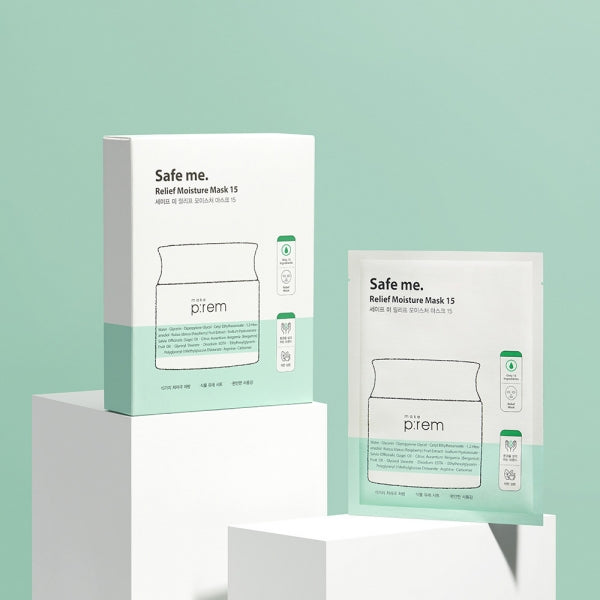 MAKE P:REM Safe Me Relief Moisture Mask Available on Seoulbazaar, your online store for trendy korean products.