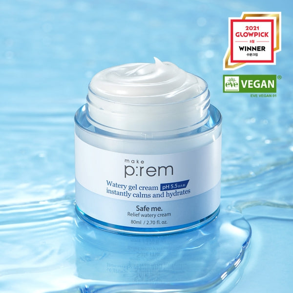 MAKE P:REM Safe Me Relief Watery Cream 80ml Available on Seoulbazaar, your online store for trendy korean products.