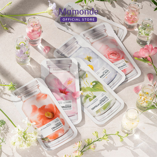 MAMONDE Flower Ampoule Sheet Mask Available on Seoulbazaar, your online store for trendy korean products.