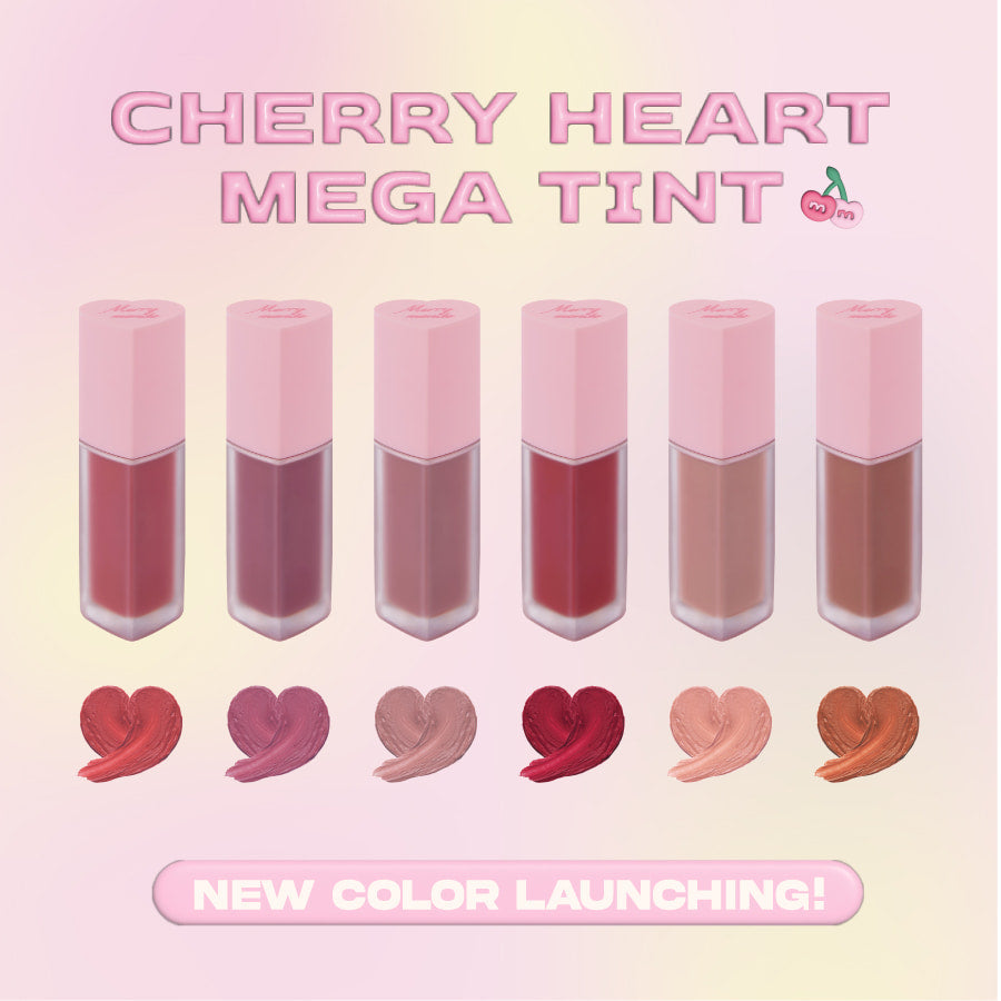 MERRY MONDE Cherry Heart Mega Tint Available on Seoulbazaar, your online store for trendy korean products.