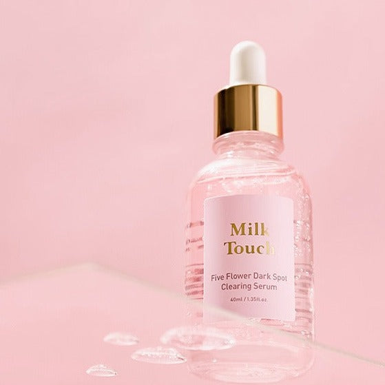MILK TOUCH Five Flower Dark Spot Clearing Serum Available on Seoulbazaar, your online store for trendy korean products.