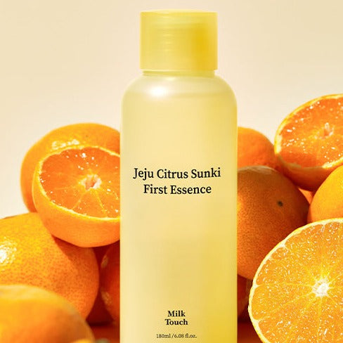 MILK TOUCH Jeju Citrus Sunki First Essence 180ml Available on Seoulbazaar, your online store for trendy korean products.
