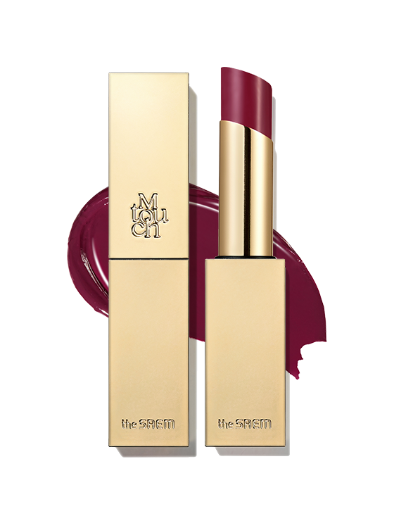 THE SAEM M Touch Glow Lipstick #PP01 Wild Plum 5g Available on Seoulbazaar, your online store for trendy korean products.
