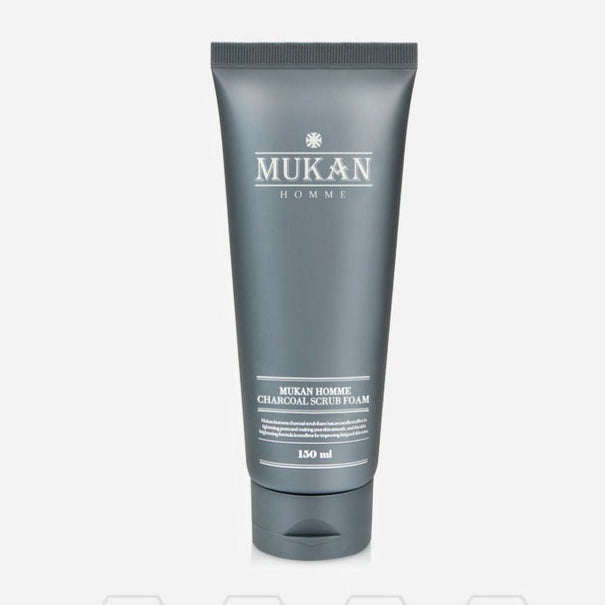 MUKAN Homme Charcoal Scrub Foam 150ml Available on Seoulbazaar, your online store for trendy korean products.