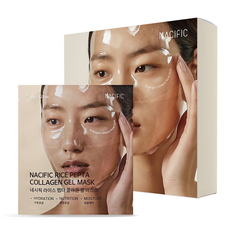 NACIFIC Rice Pepta Collagen Gel Mask set Available on Seoulbazaar, your online store for trendy korean products.