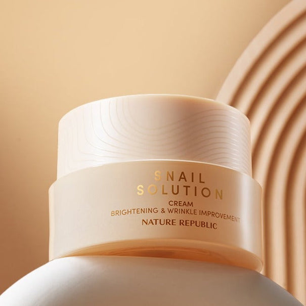 NATURE REPUBLIC Snail Solution Cream 52ml Available on Seoulbazaar, your online store for trendy korean products.