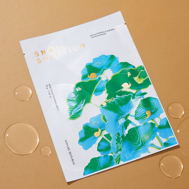 NATURE REPUBLIC Snail Solution Skin Booster Mask Sheet Available on Seoulbazaar, your online store for trendy korean products.