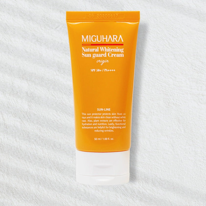 MIGUHARA Natural Whitening Sun Guard Cream Origin SPF50+ 50ml Available on Seoulbazaar, your online store for trendy korean products.
