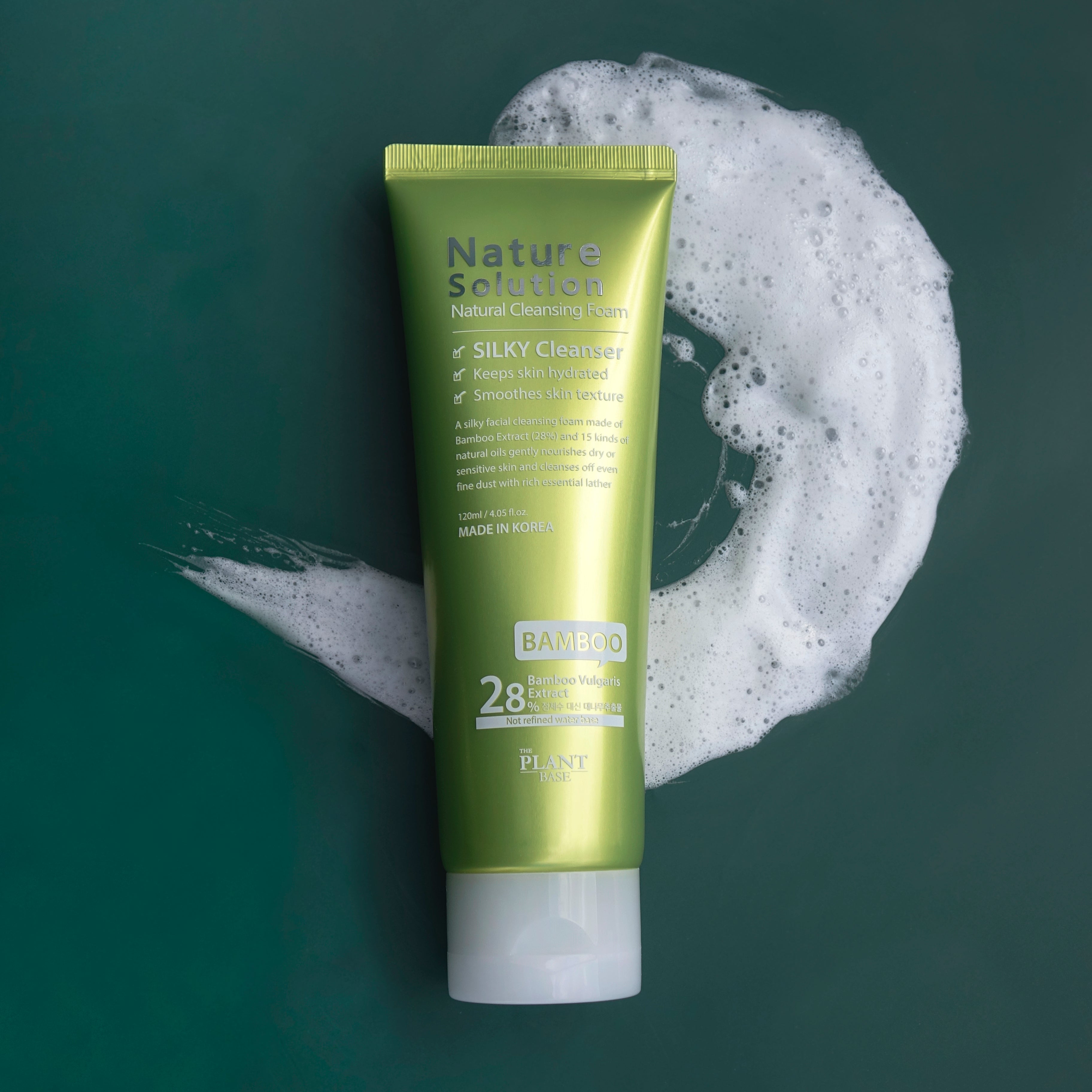 THE PLANT BASE Nature Solution Natural Cleansing Foam 120ml Available on Seoulbazaar, your online store for trendy korean products.