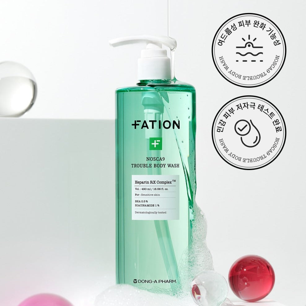 FATION Nosca9 Trouble Body Wash 490ml Available on Seoulbazaar, your online store for trendy korean products.