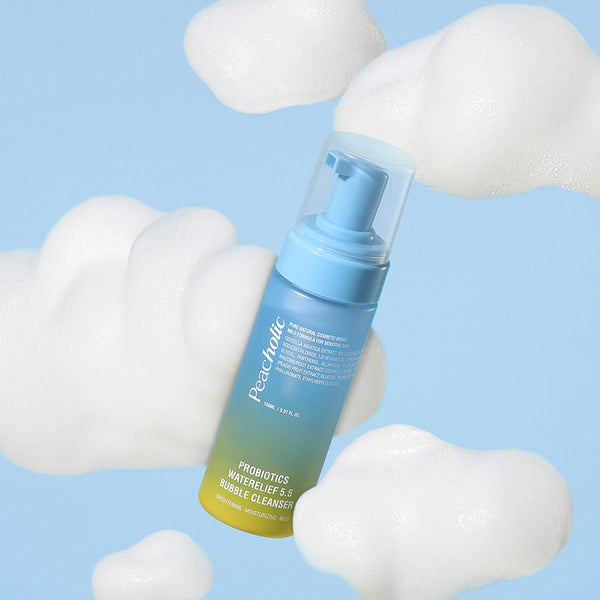 PEACHOLIC Probiotics Waterelief 5.5 Bubble Cleanser 150ml Available on Seoulbazaar, your online store for trendy korean products.