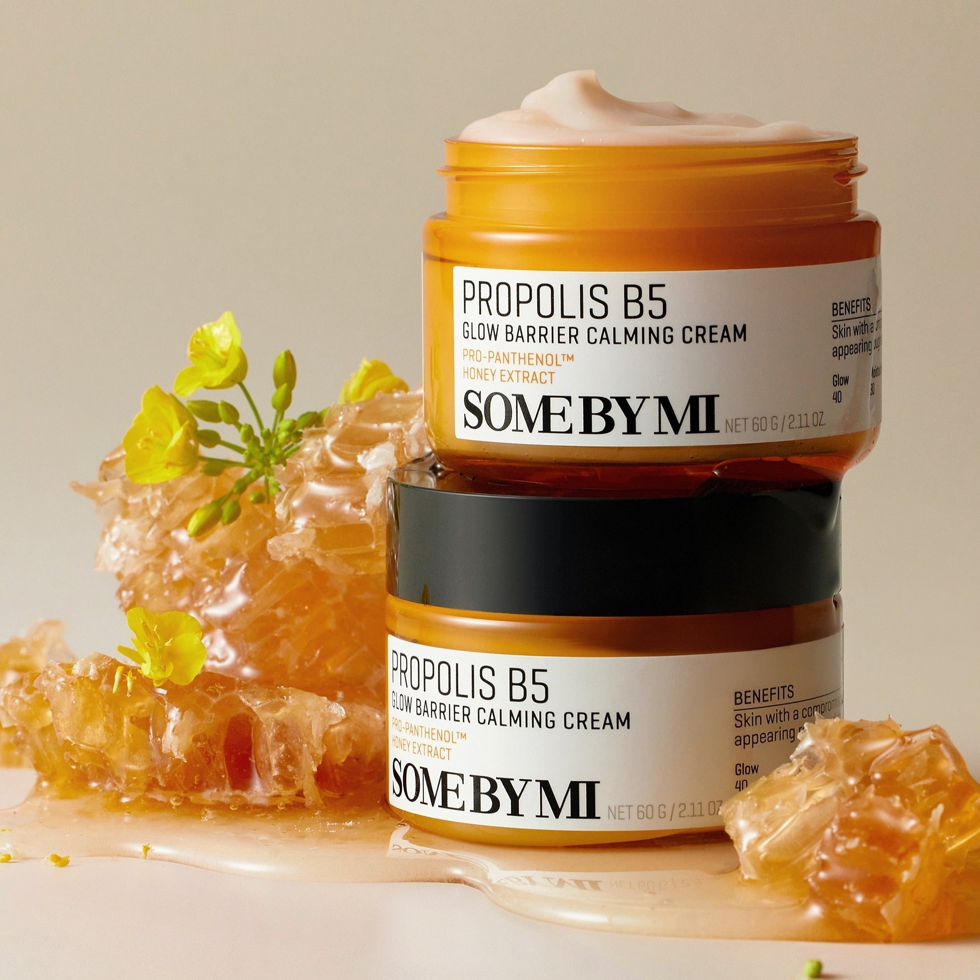 SOME BY MI Propolis B5 Glow Barrier Calming Cream 60g Available on Seoulbazaar, your online store for trendy korean products.