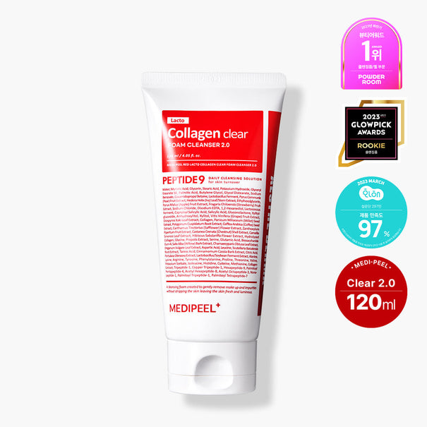 MEDIPEEL Red Lacto Collagen Clear Foam Cleanser Available on Seoulbazaar, your online store for trendy korean products.