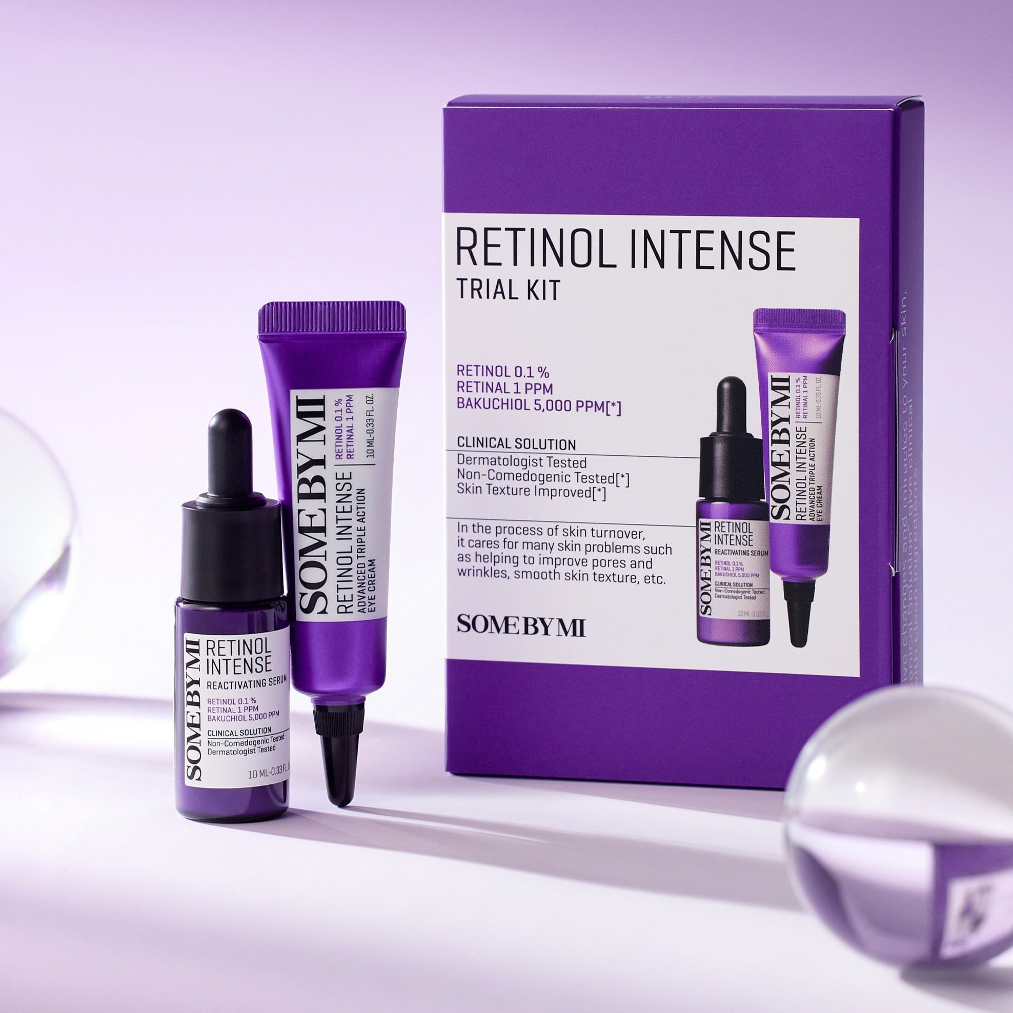SOME BY MI Retinol Intense Trial Kit (Serum 10ml+Eye Cream 10ml) Available on Seoulbazaar, your online store for trendy korean products.