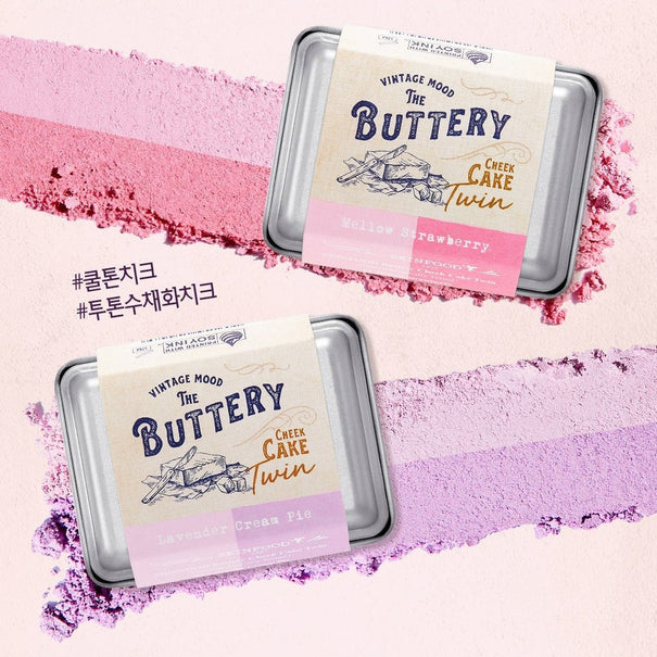 SKINFOOD Buttery Cheek Cake Twin 9.5g Available on Seoulbazaar, your online store for trendy korean products.