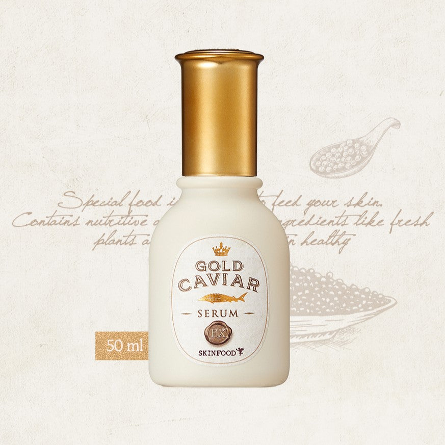 SKINFOOD Gold Caviar EX Serum 50ml Available on Seoulbazaar, your online store for trendy korean products.