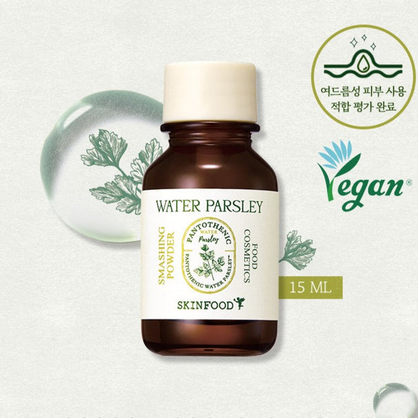 SKINFOOD Pantothenic Water Parsley Smashing Powder 15ml Available on Seoulbazaar, your online store for trendy korean products.