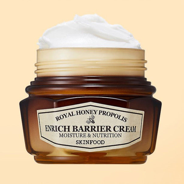 SKINFOOD Royal Honey Propolis Enrich Barrier Cream 63ml Available on Seoulbazaar, your online store for trendy korean products.