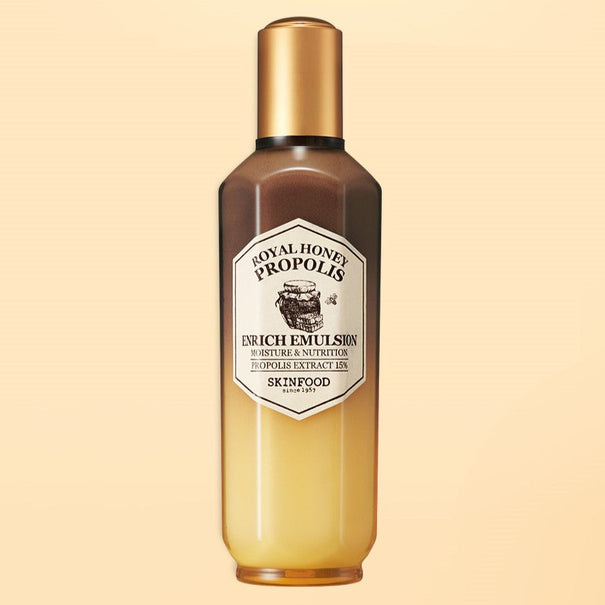 SKINFOOD Royal Honey Propolis Enrich Emulsion 160ml Available on Seoulbazaar, your online store for trendy korean products.